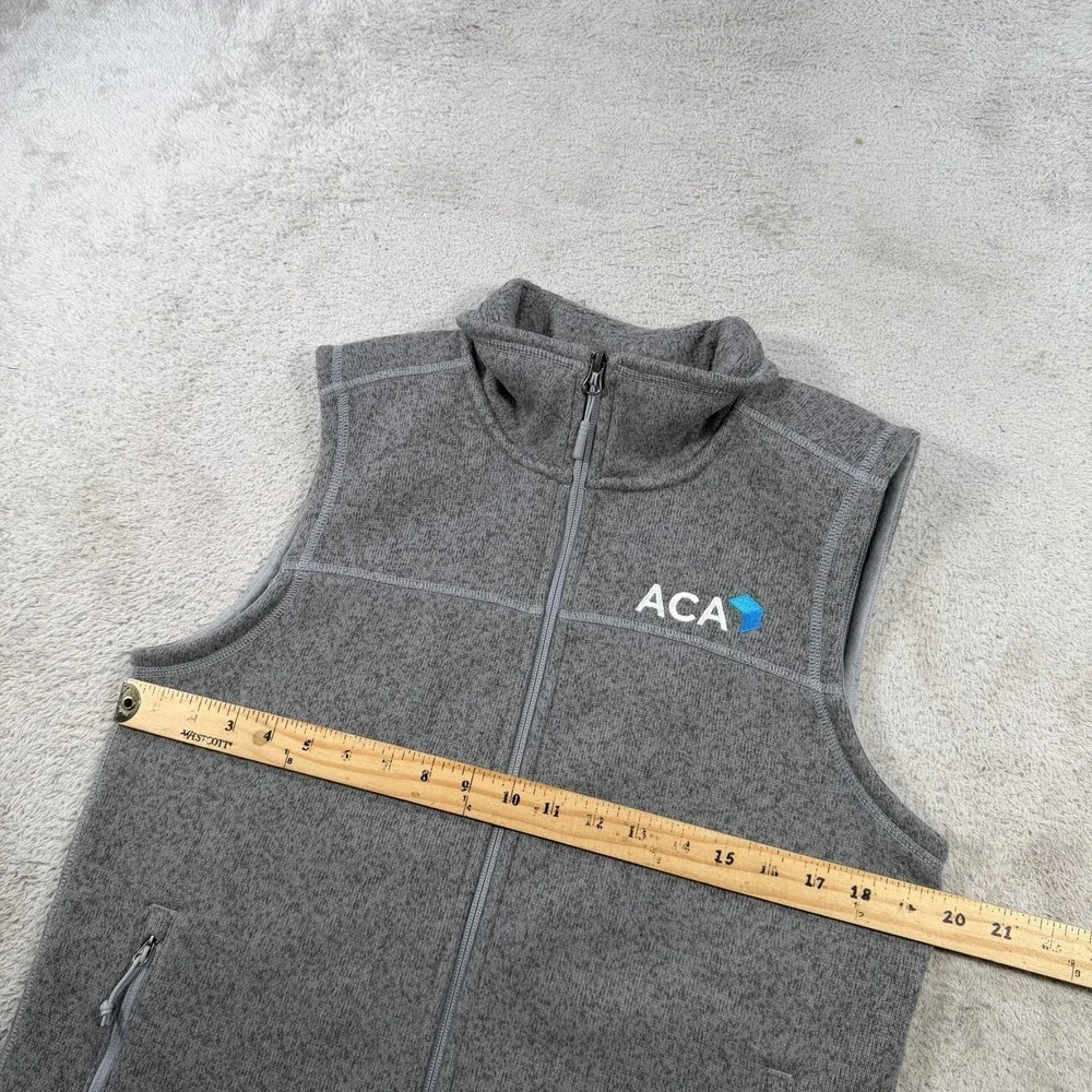 The North Face Vest Mens Small Grey Sweater Fleece Full Zip Pocket Outdoor